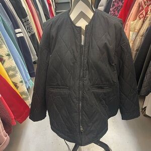 Mod Ref Black Quilted Bomber Jacket